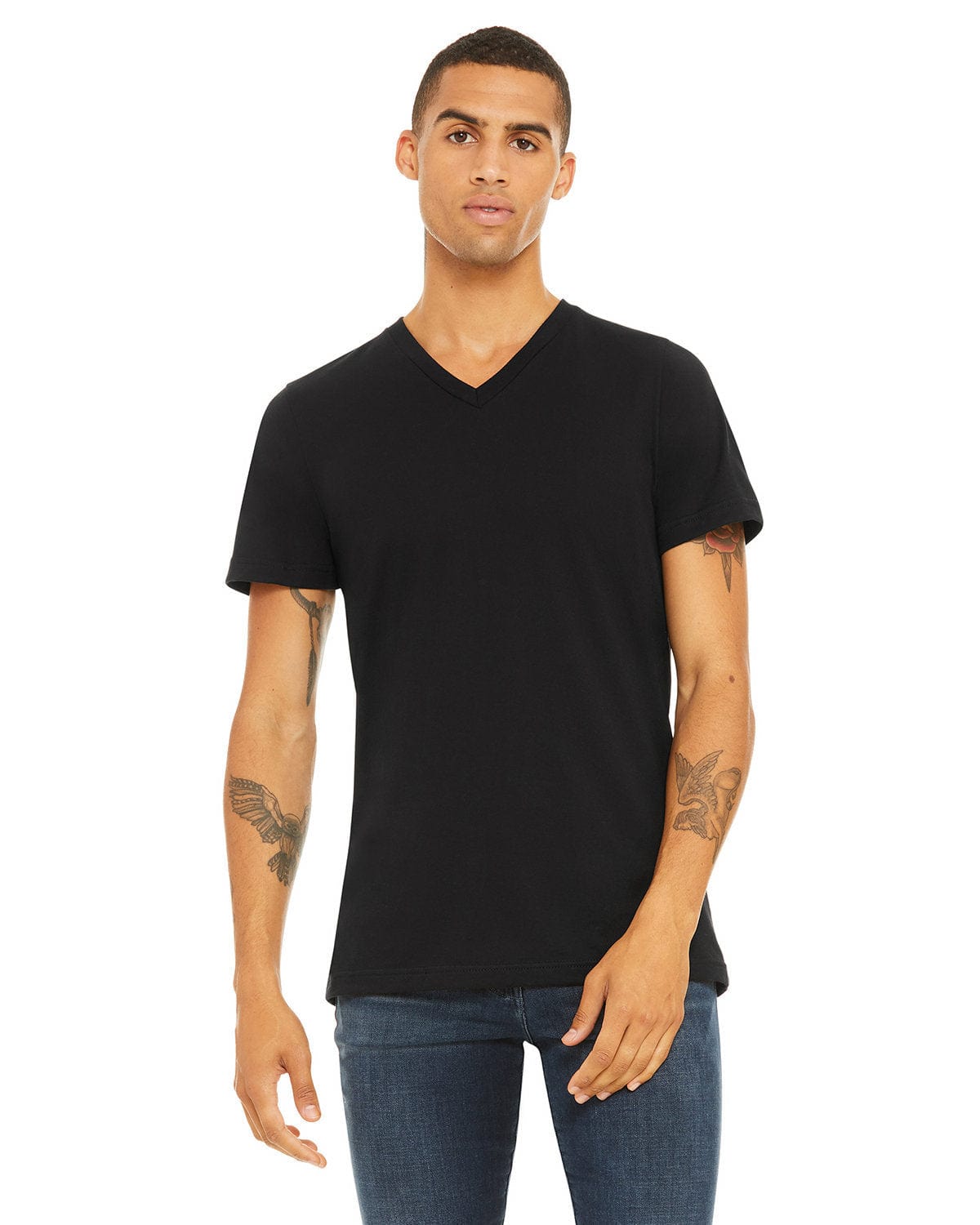 Bella Canvas T-Shirts S / Black Bella+Canvas 3005: Unisex Jersey Short-Sleeve V-Neck T‑Shirt