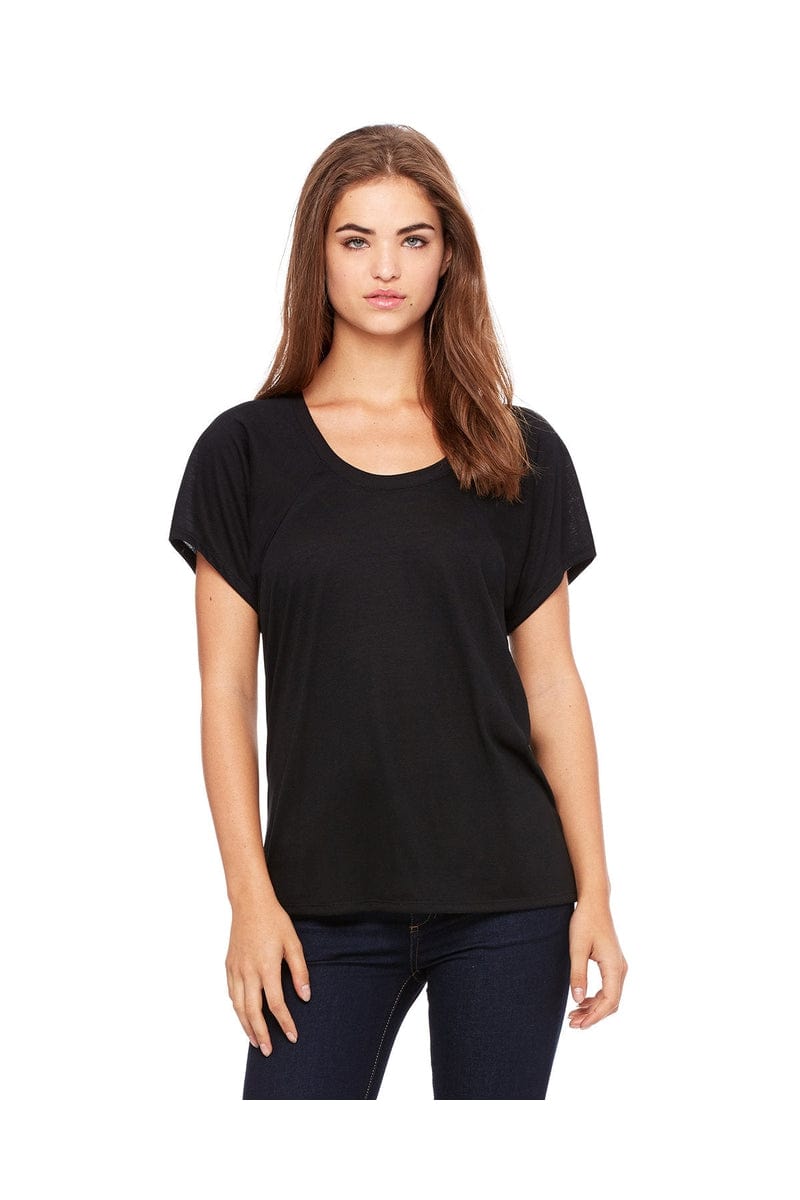 Bella Canvas T-Shirts S / Black Bella + Canvas B8801: Ladies' Flowy Raglan T-Shirt