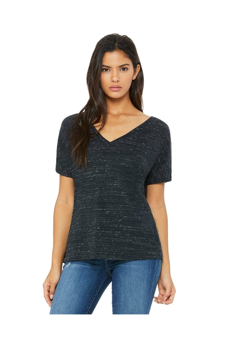 Bella Canvas T-Shirts S / Black Marble Bella+Canvas 8815: Ladies' Slouchy V-Neck T-Shirt