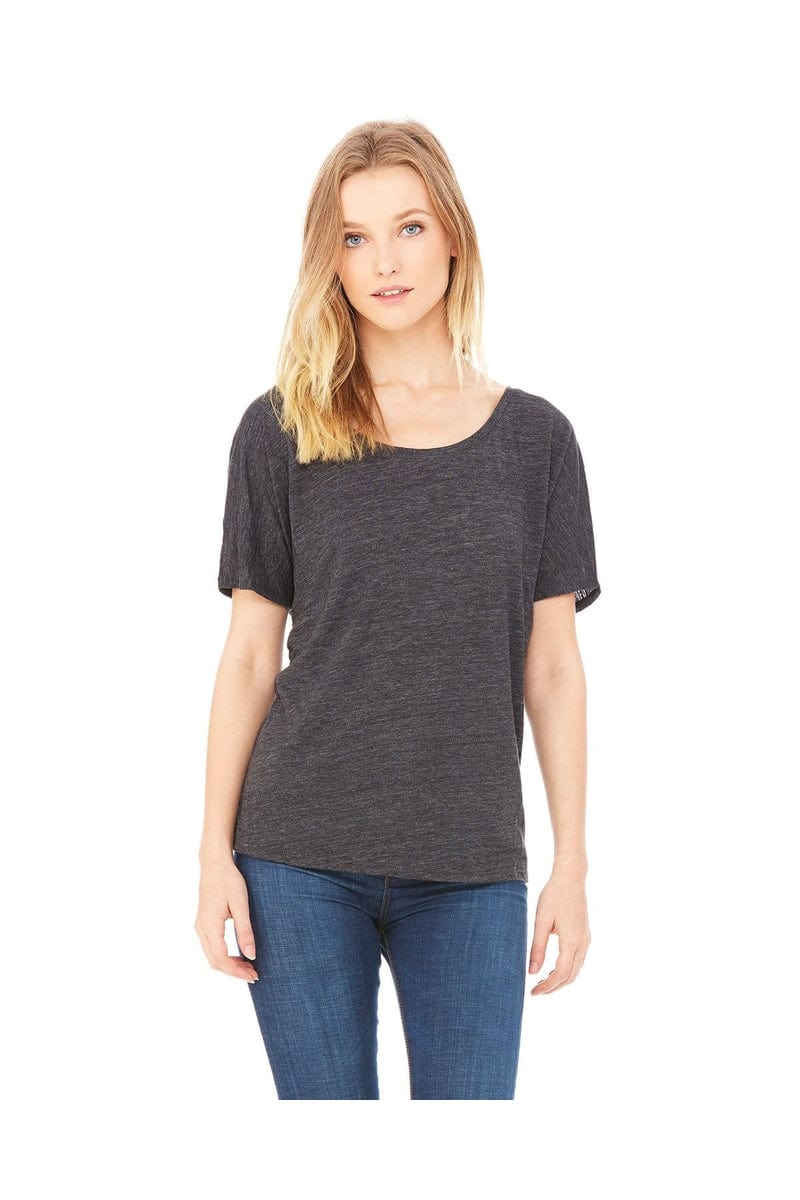 Bella Canvas T-Shirts S / Chrcl Blk Slub Bella+Canvas 8816: Ladies' Slouchy T-Shirt