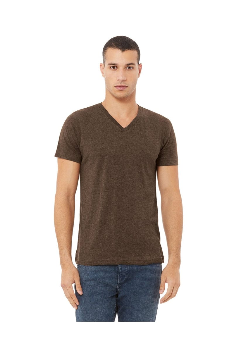 Bella Canvas T-Shirts S / Heather Brown Bella+Canvas 3005: Unisex Jersey Short-Sleeve V-Neck T‑Shirt