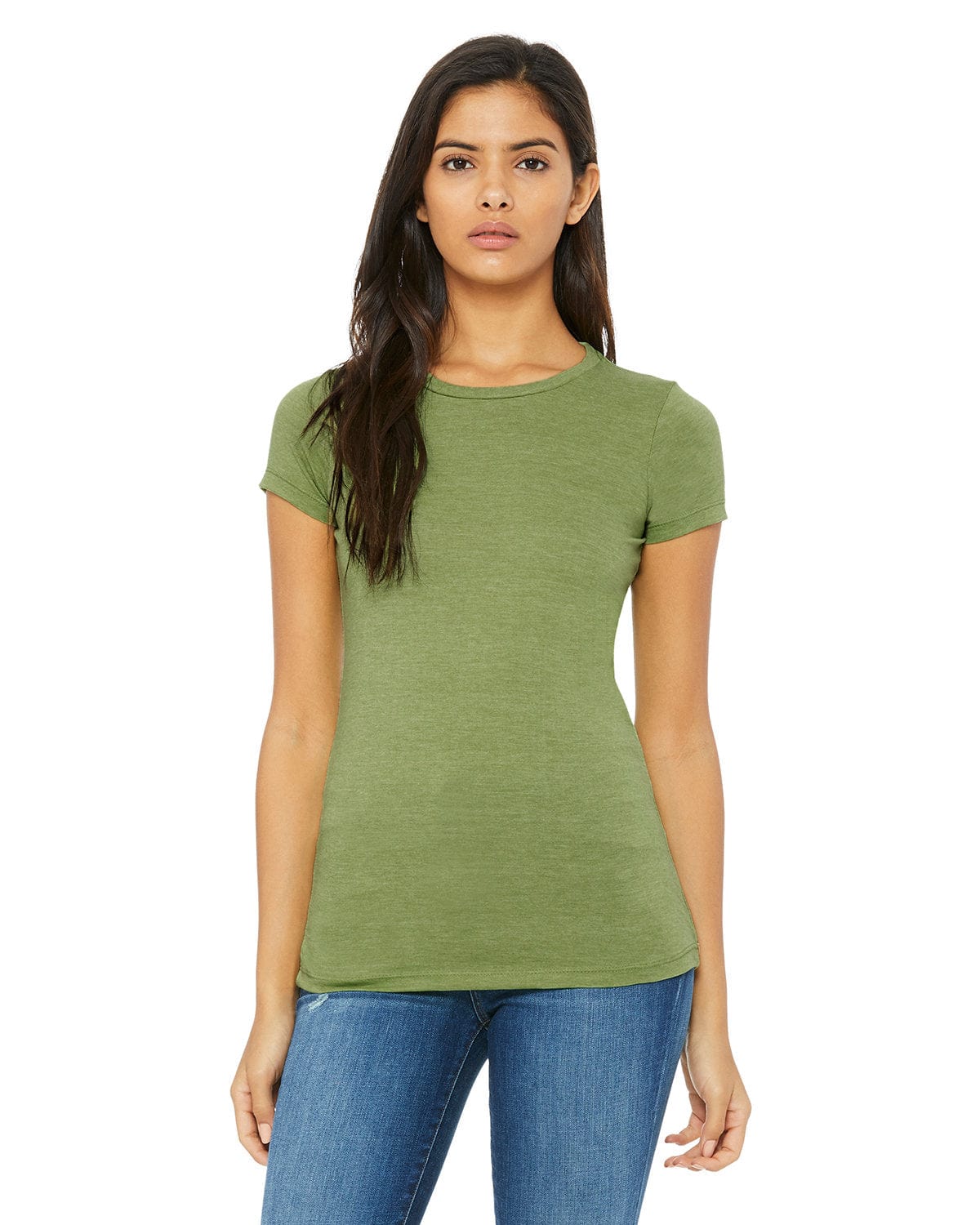 Bella Canvas T-Shirts S / Heather Green Bella+Canvas 6004: Ladies' Slim Fit T-Shirt