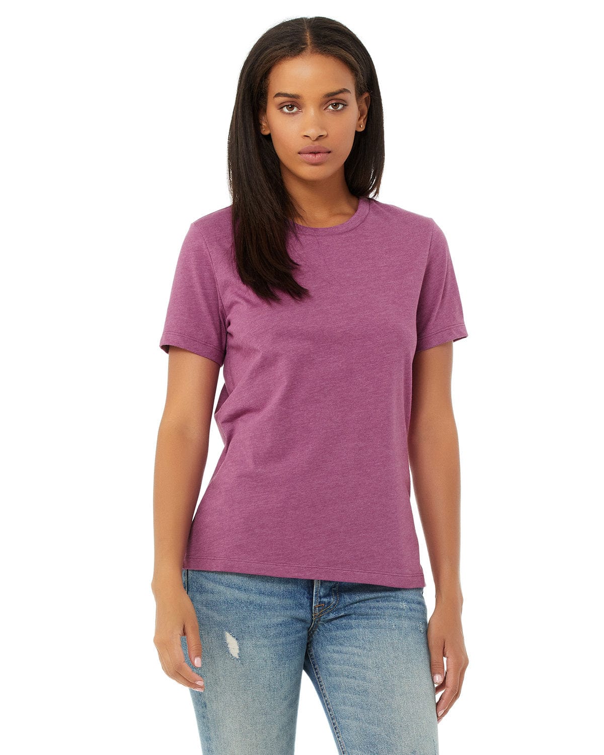Bella Canvas T-Shirts S / Heather Magenta Bella+Canvas 6400CVC: Ladies' Relaxed Heather CVC Short-Sleeve T-Shirt