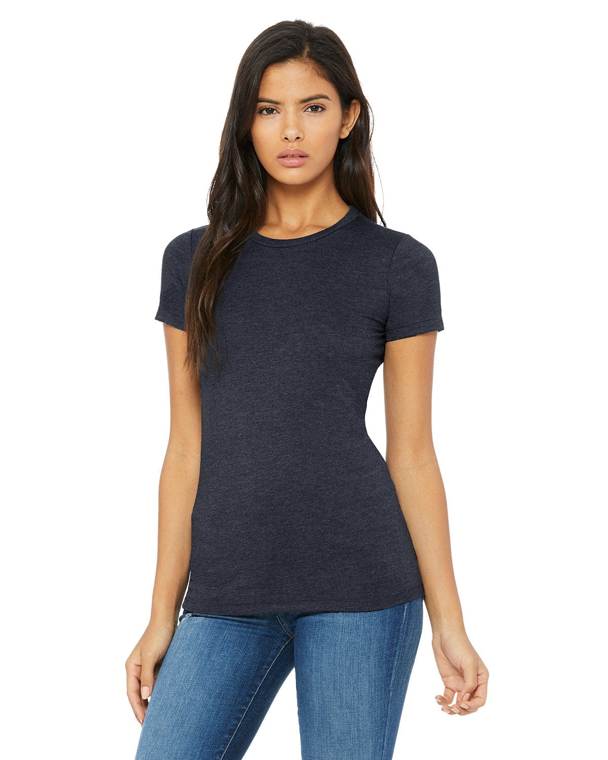 Bella Canvas T-Shirts S / Heather Navy Bella+Canvas 6004: Ladies' Slim Fit T-Shirt