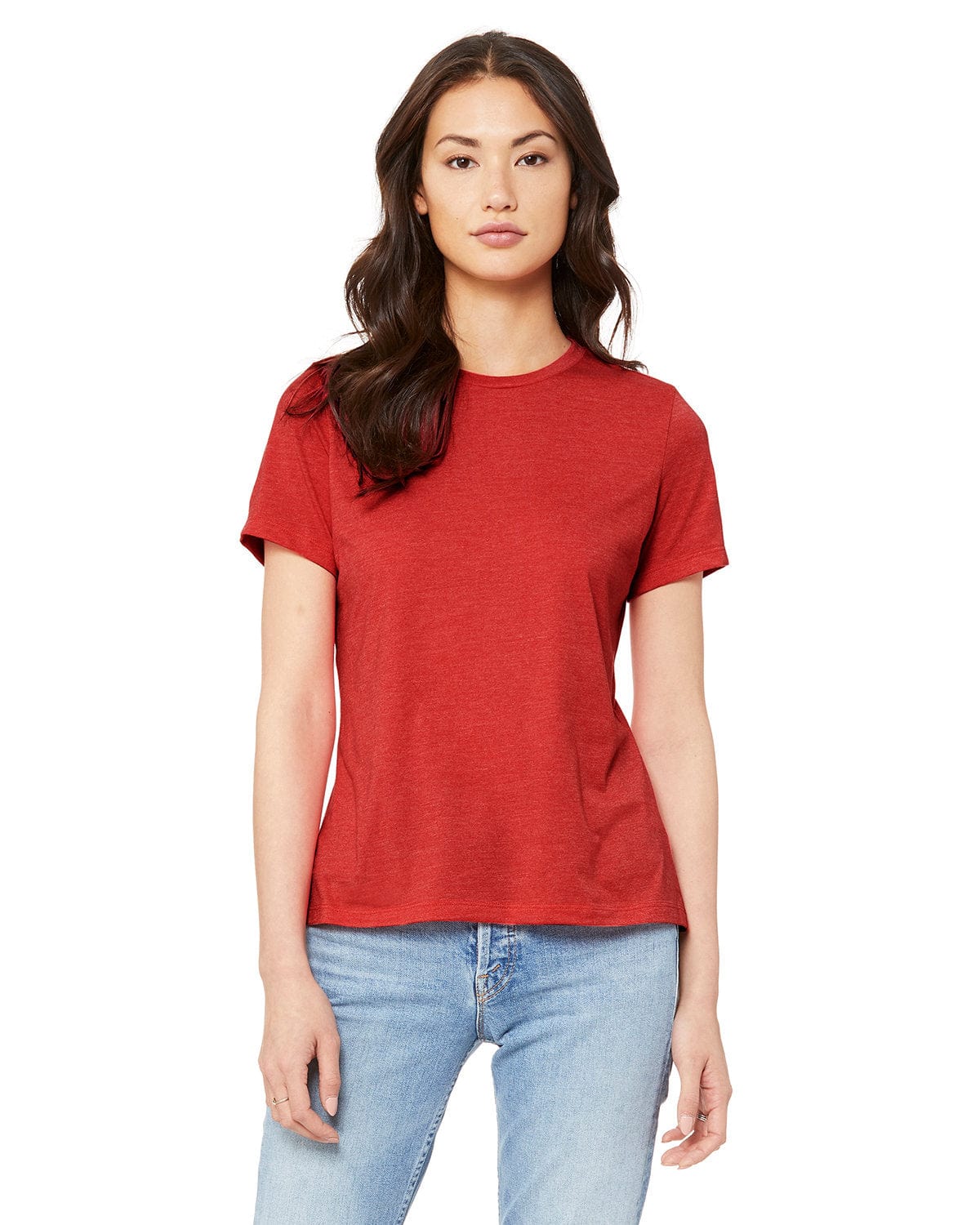 Bella Canvas T-Shirts S / Heather Red Bella+Canvas 6400CVC: Ladies' Relaxed Heather CVC Short-Sleeve T-Shirt