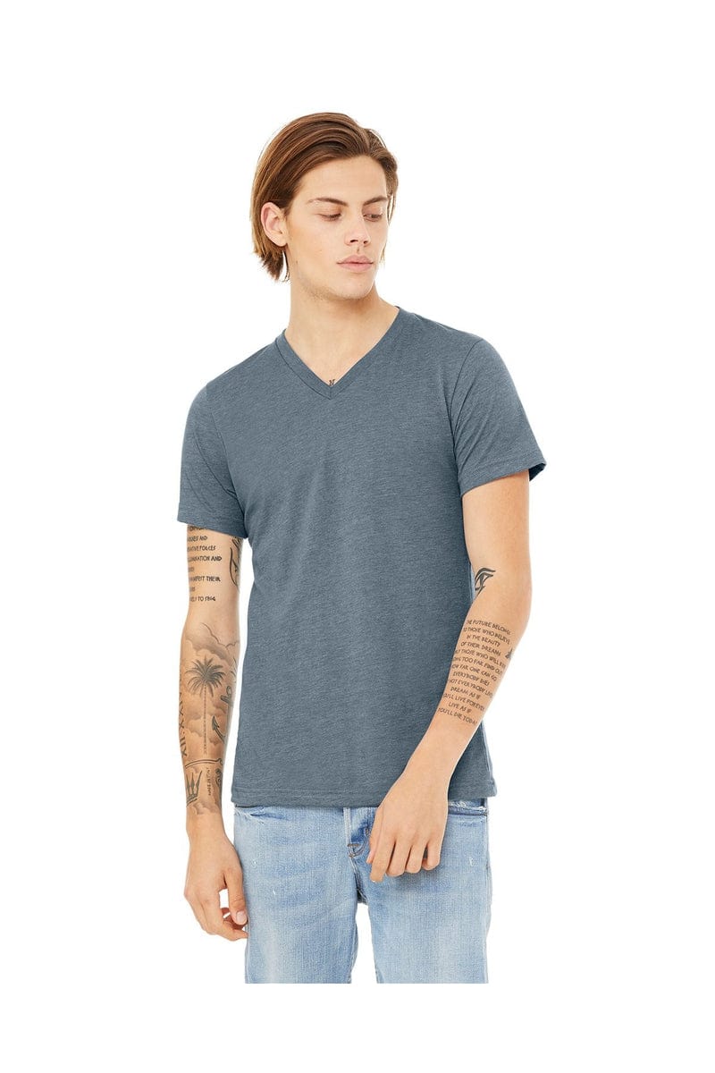 Bella Canvas T-Shirts S / Heather Slate Bella+Canvas 3005: Unisex Jersey Short-Sleeve V-Neck T‑Shirt