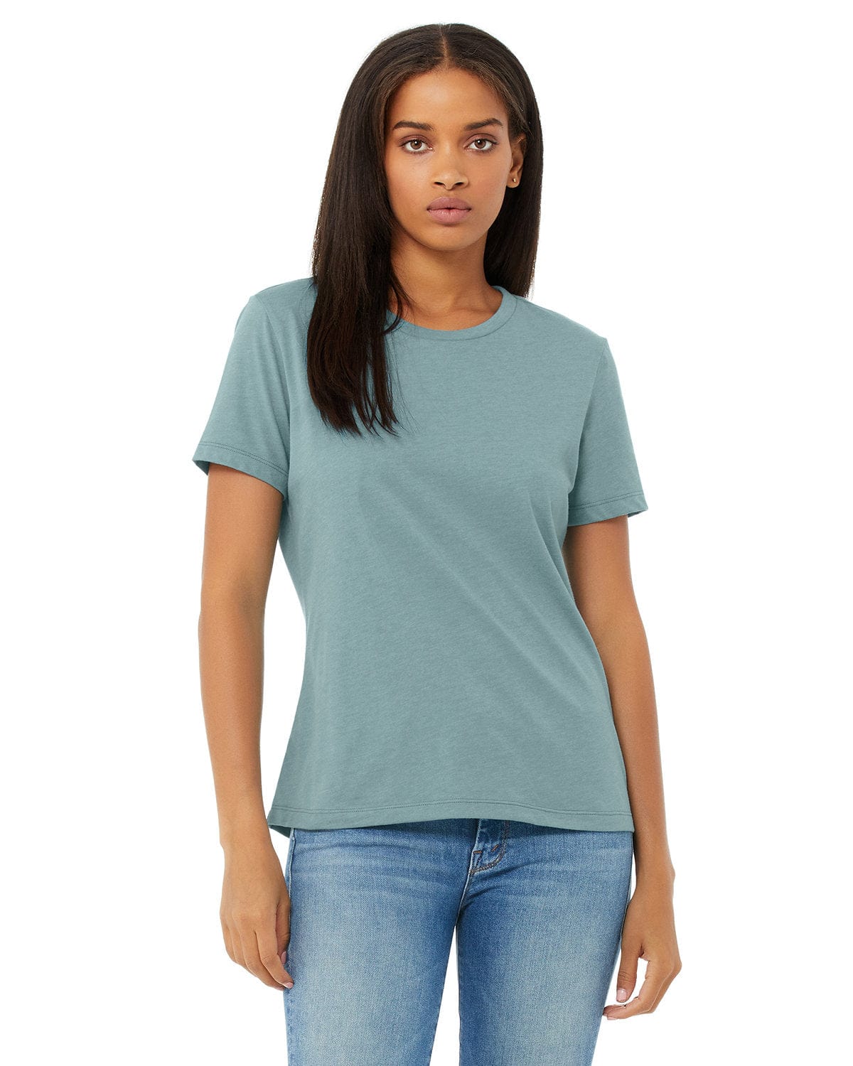 Bella Canvas T-Shirts S / Hthr Blue Lagoon Bella+Canvas 6400CVC: Ladies' Relaxed Heather CVC Short-Sleeve T-Shirt