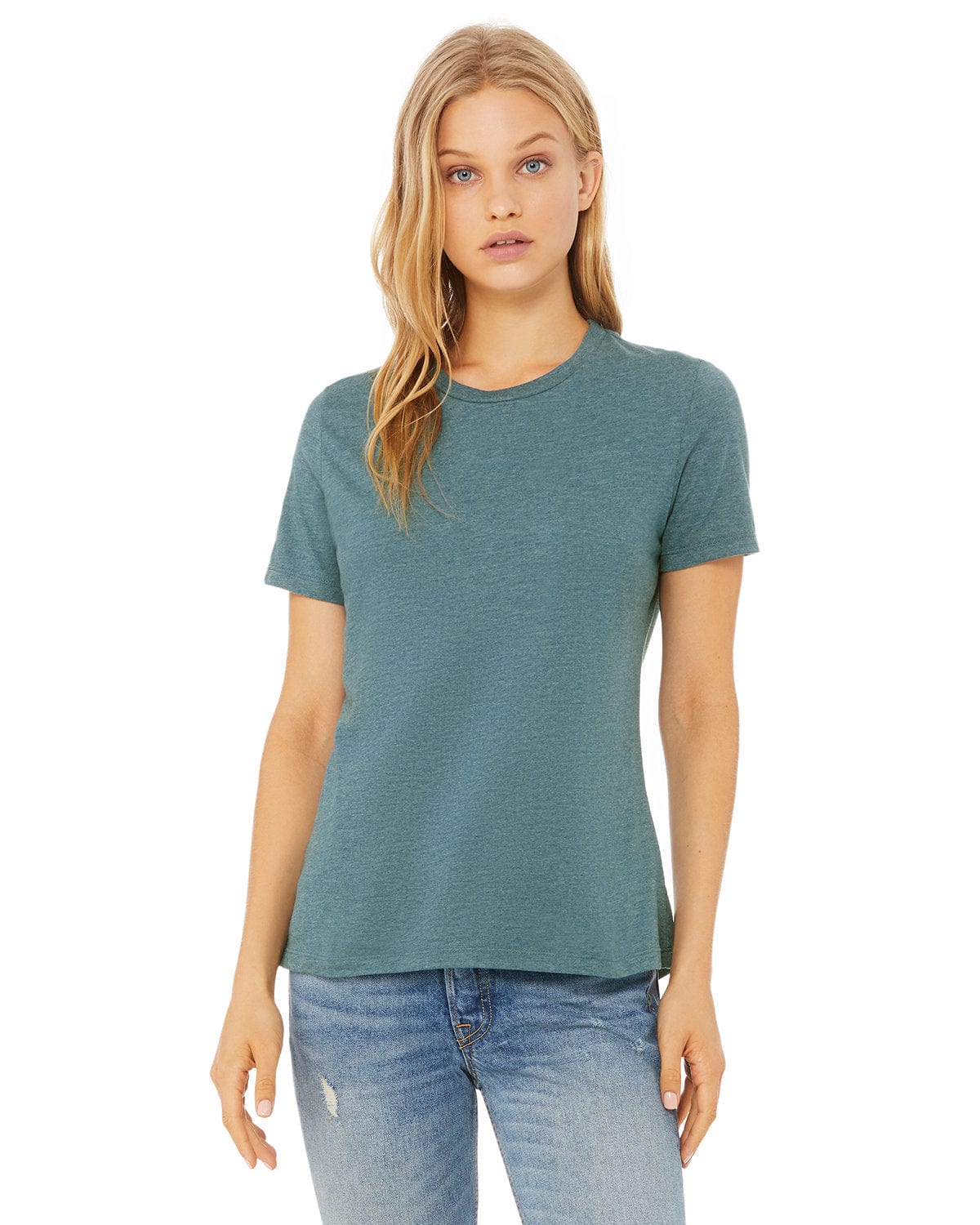 Bella Canvas T-Shirts S / Hthr Deep Teal Bella+Canvas 6400CVC: Ladies' Relaxed Heather CVC Short-Sleeve T-Shirt