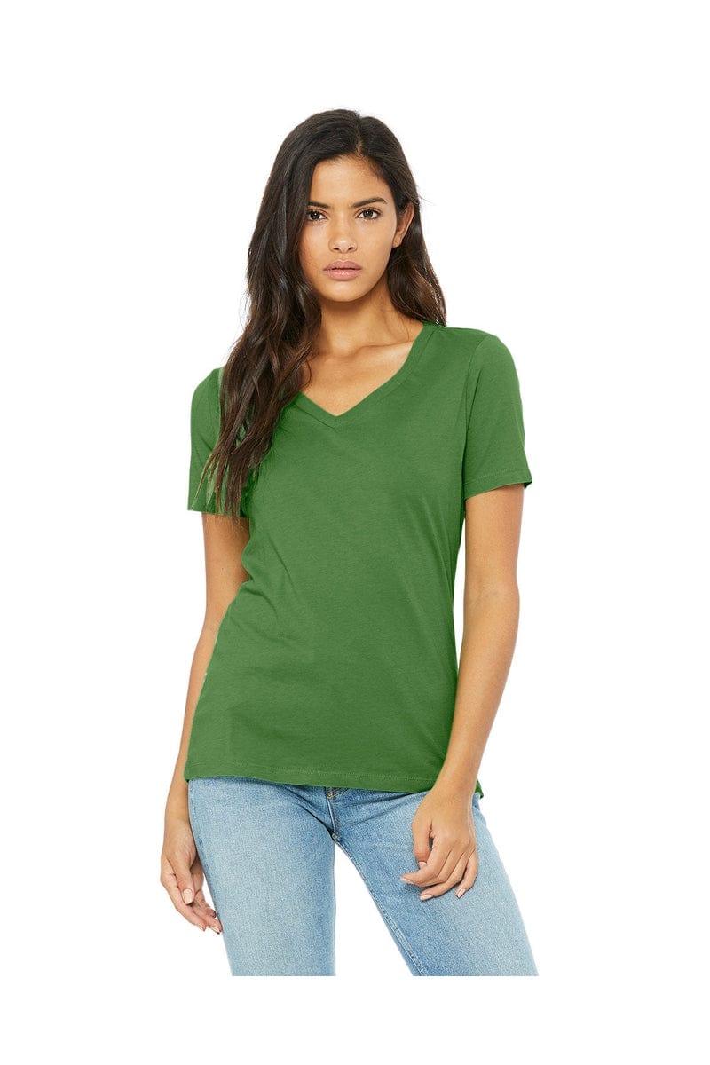 Bella Canvas T-Shirts S / Leaf Bella+Canvas 6405: Ladies' Relaxed Jersey Short-Sleeve V-Neck T-Shirt