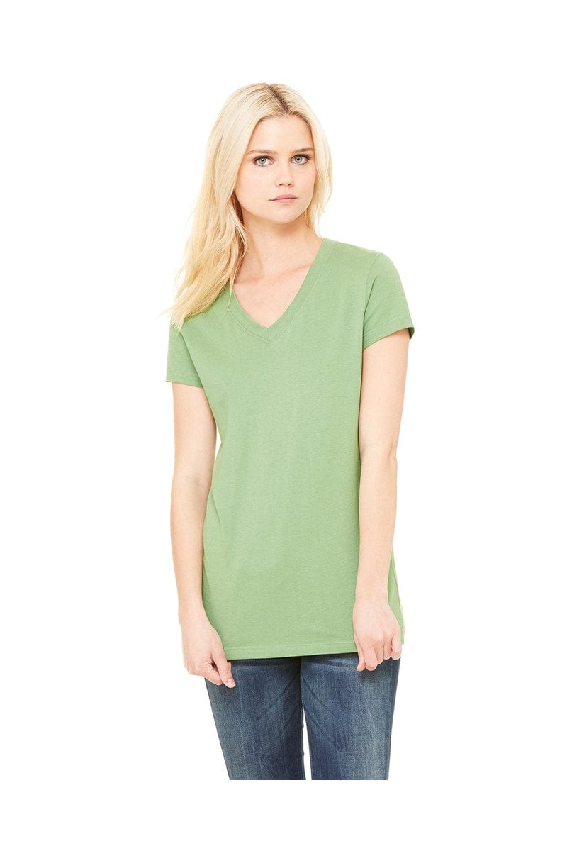 Bella Canvas T-Shirts S / Leaf Bella+Canvas B6005: Ladies' Jersey Short-Sleeve V-Neck T-Shirt