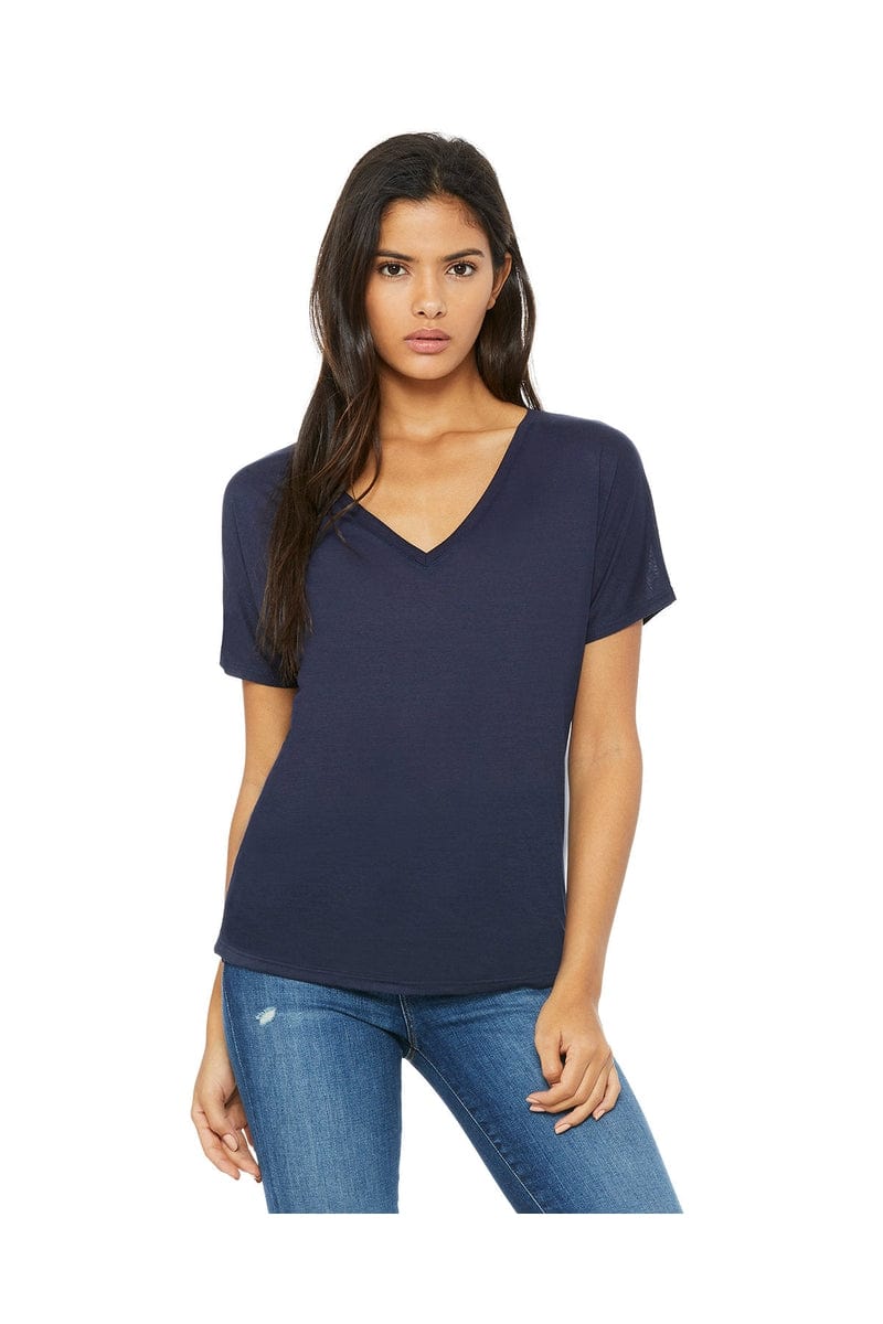 Bella Canvas T-Shirts S / Midnight Bella+Canvas 8815: Ladies' Slouchy V-Neck T-Shirt