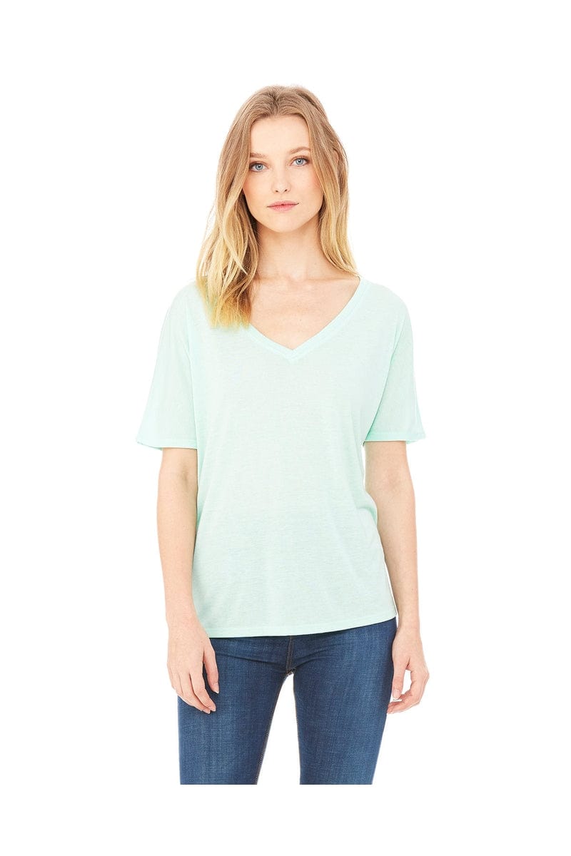 Bella Canvas T-Shirts S / Mint Bella+Canvas 8815: Ladies' Slouchy V-Neck T-Shirt