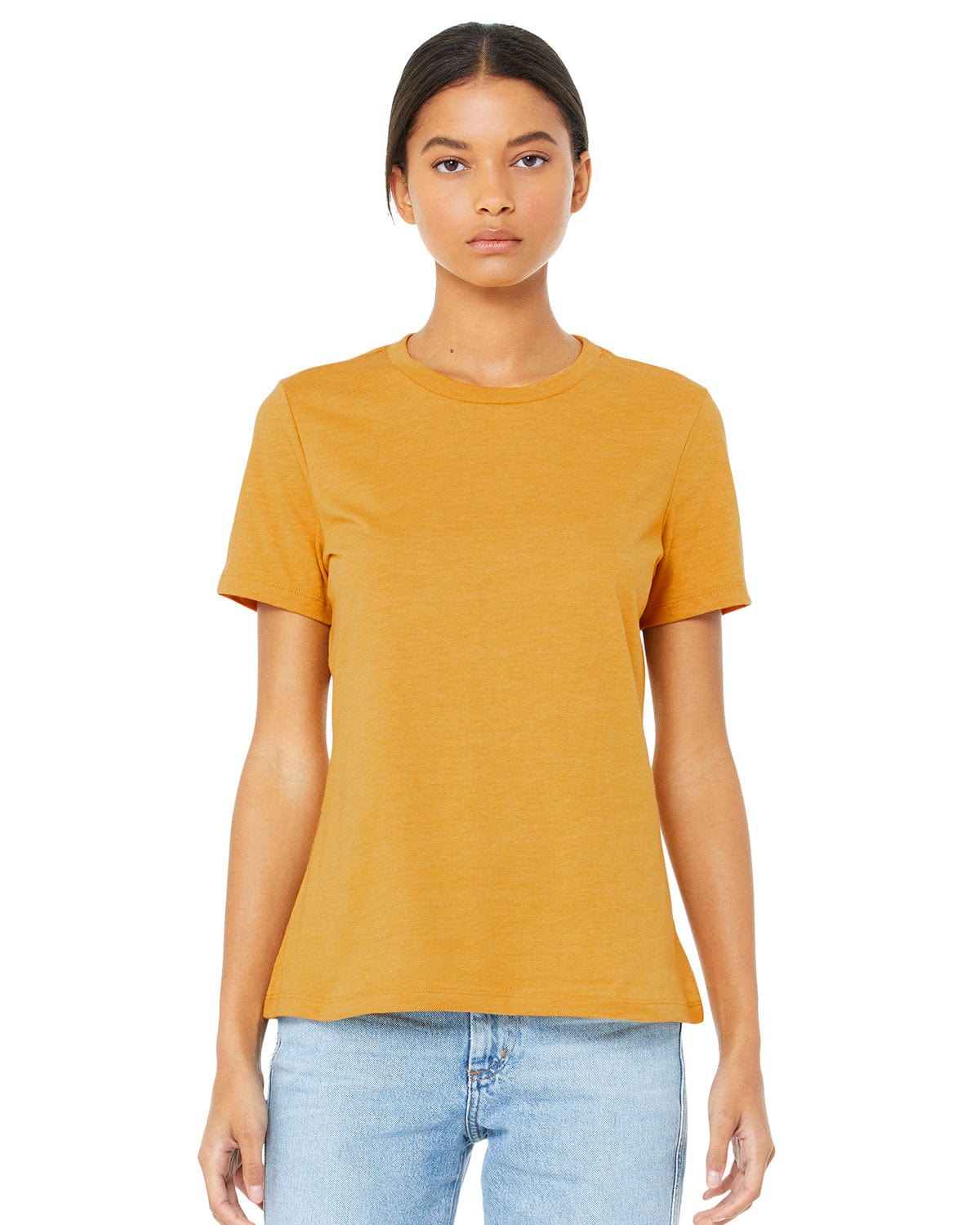 Bella Canvas T-Shirts S / Mustard Bella+Canvas B6400: Ladies' Relaxed Jersey Short-Sleeve T-Shirt