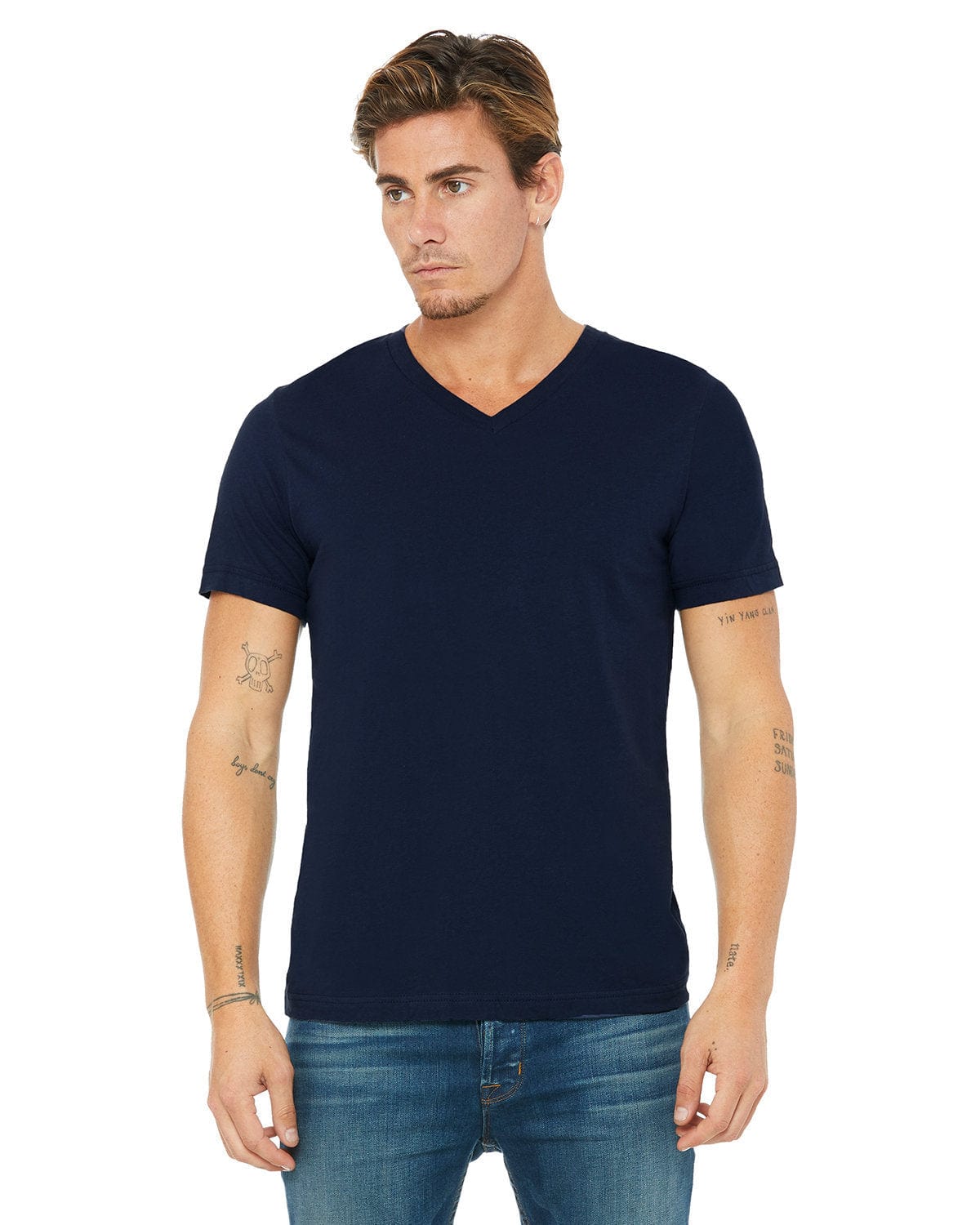 Bella Canvas T-Shirts S / Navy Bella+Canvas 3005: Unisex Jersey Short-Sleeve V-Neck T‑Shirt
