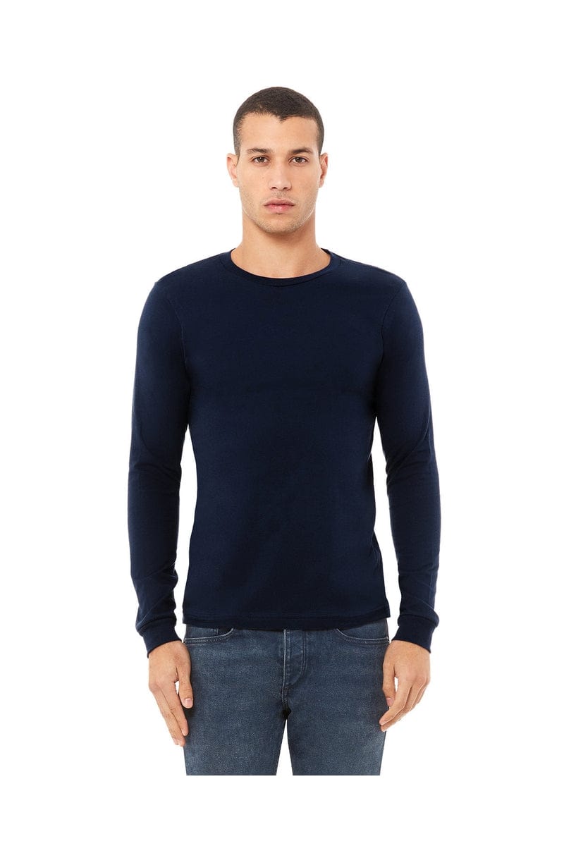 Bella Canvas T-Shirts S / Navy Bella+Canvas 3501: Unisex Jersey Long-Sleeve T-Shirt