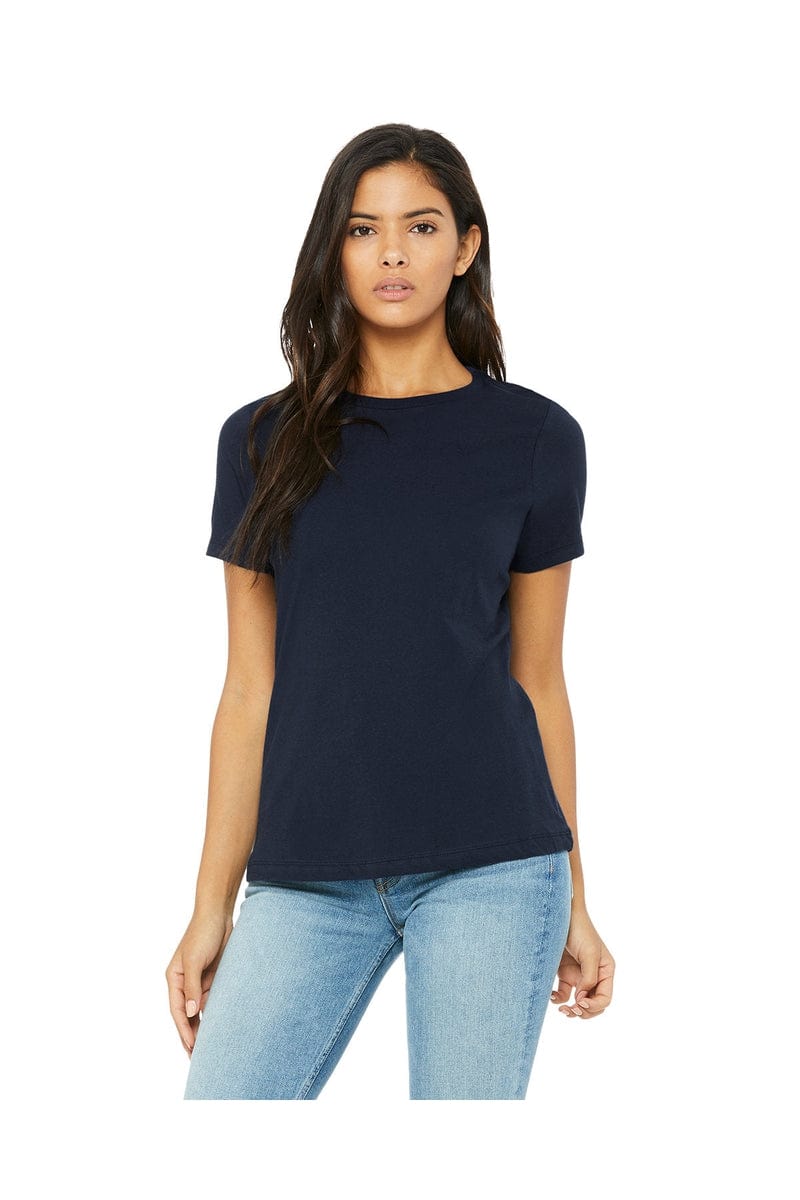 Bella Canvas T-Shirts S / Navy Bella+Canvas B6400: Ladies' Relaxed Jersey Short-Sleeve T-Shirt