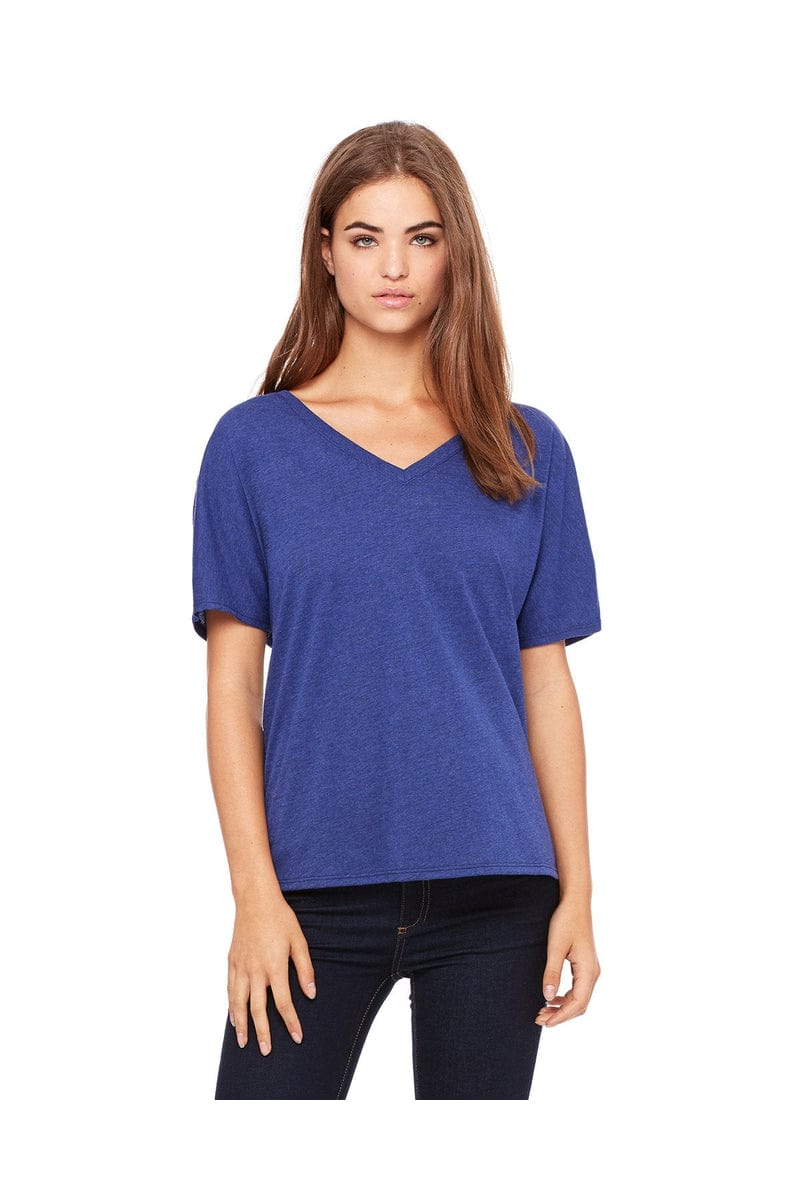 Bella Canvas T-Shirts S / Navy Triblend Bella+Canvas 8815: Ladies' Slouchy V-Neck T-Shirt