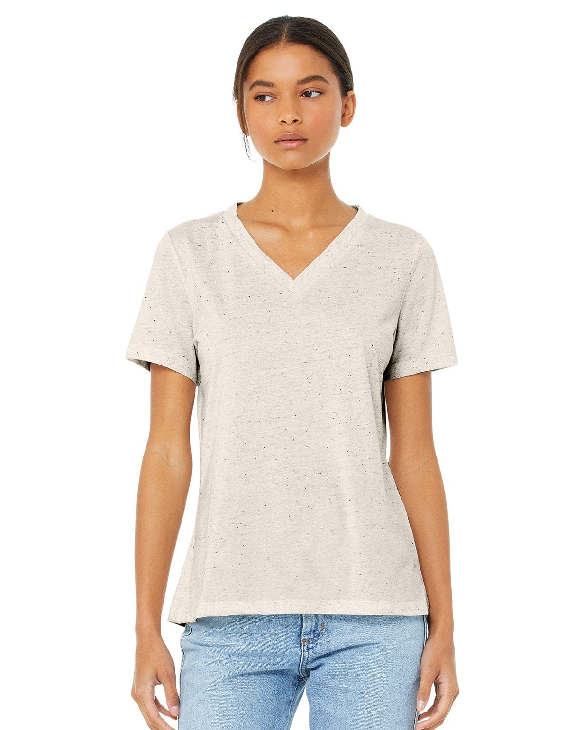 Bella Canvas T-Shirts S / Oatmeal Triblend Bella+Canvas 6415: Ladies' Relaxed Triblend V-Neck T-Shirt