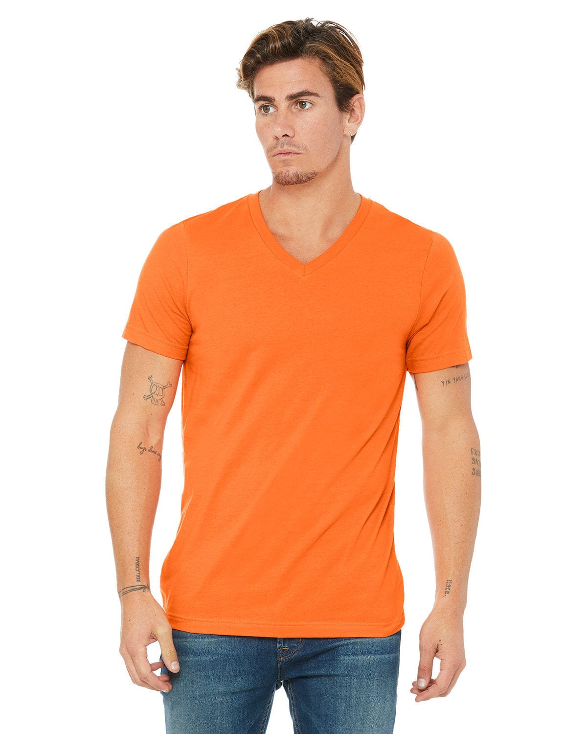 Bella Canvas T-Shirts S / Orange Bella+Canvas 3005: Unisex Jersey Short-Sleeve V-Neck T‑Shirt