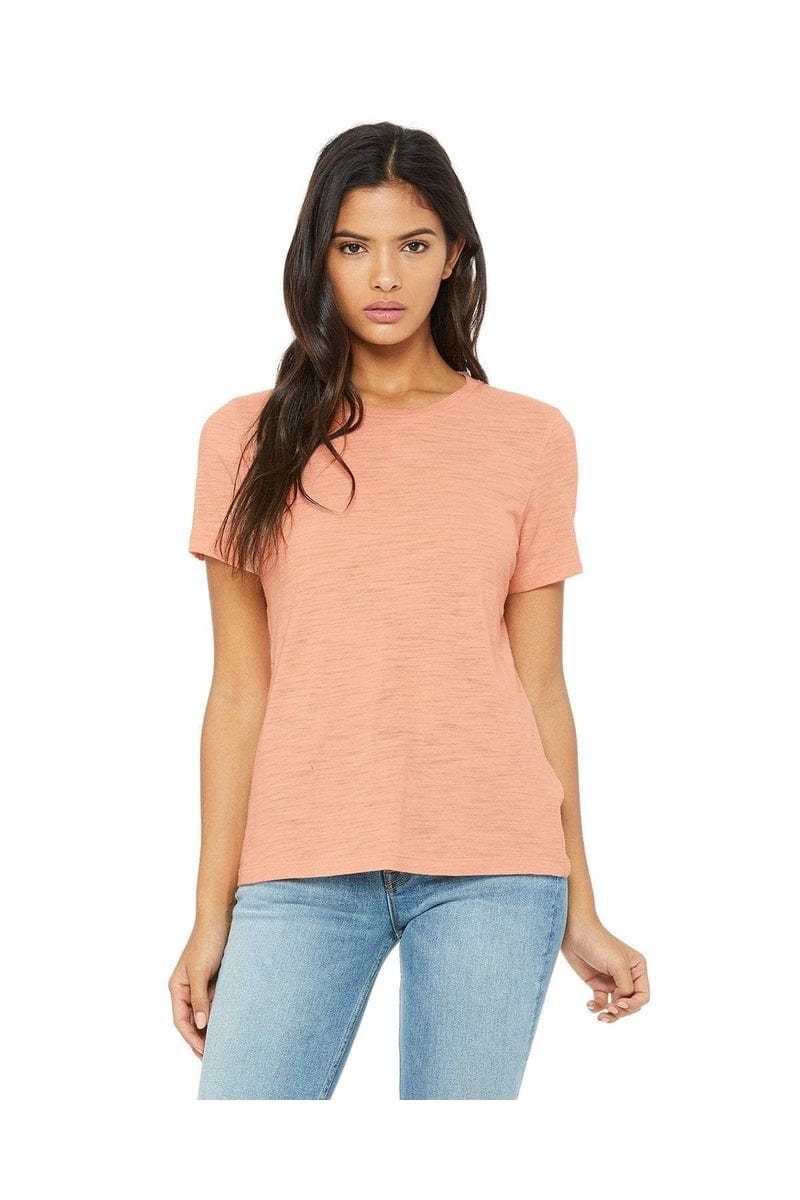 Bella Canvas T-Shirts S / Peach Slub Bella+Canvas B6400: Ladies' Relaxed Jersey Short-Sleeve T-Shirt