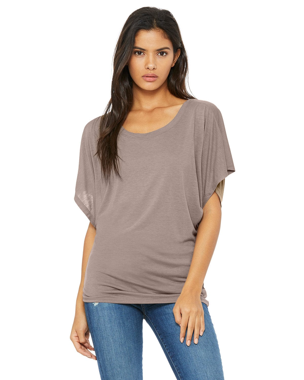 Bella Canvas T-Shirts S / Pebble Bella + Canvas 8821: Ladies Flowy Draped Dolman T-Shirt
