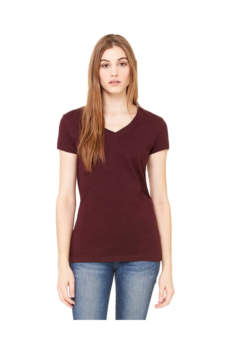 Bella Canvas T-Shirts S / Plum Bella+Canvas B6005: Ladies' Jersey Short-Sleeve V-Neck T-Shirt