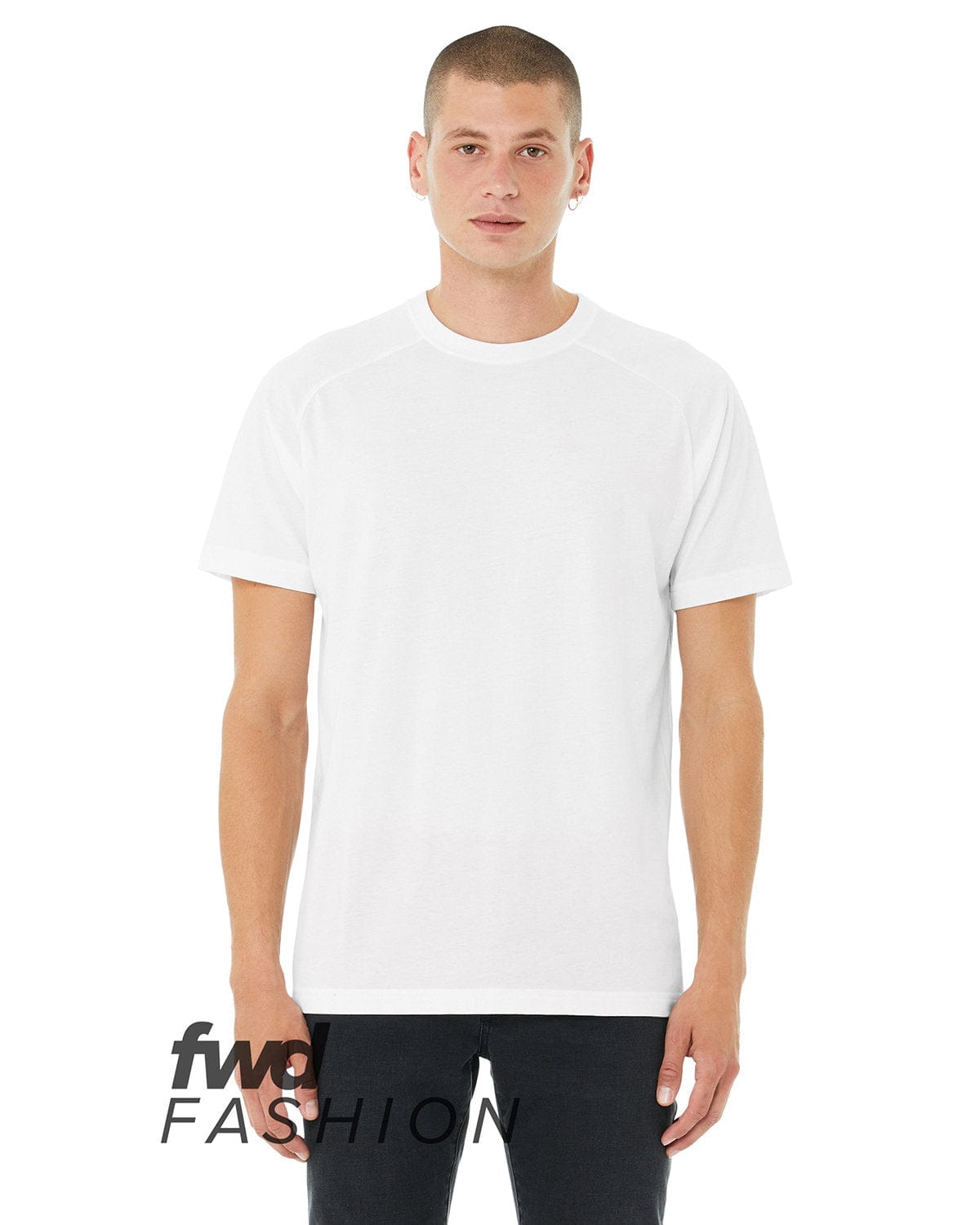 Bella Canvas T-Shirts S / Solid Wht Blend Bella+Canvas 3201: FWD Fashion Men's Heather CVC Raglan T-Shirt