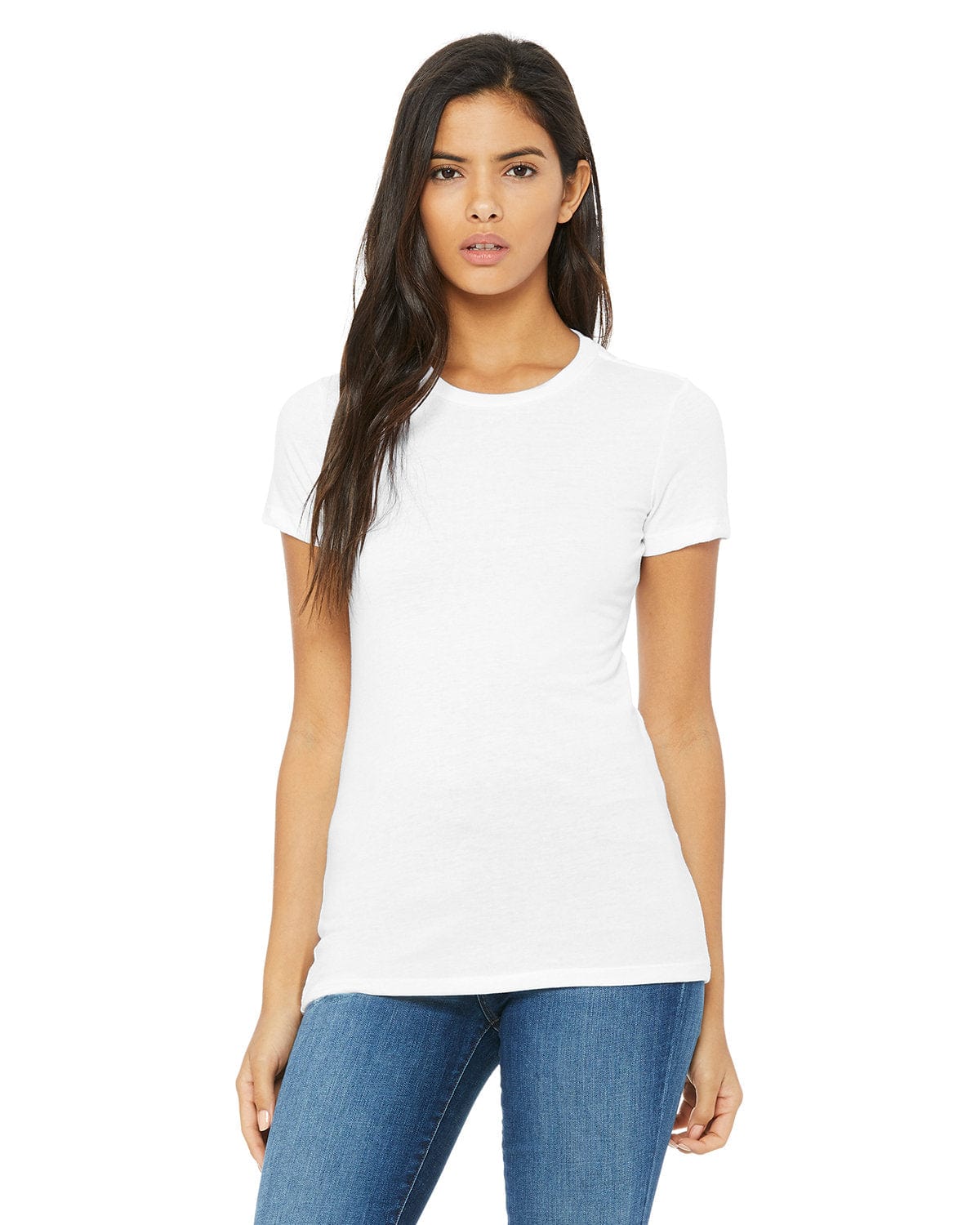 Bella Canvas T-Shirts S / Solid Wht Blend Bella+Canvas 6004: Ladies' The Favorite T-Shirt