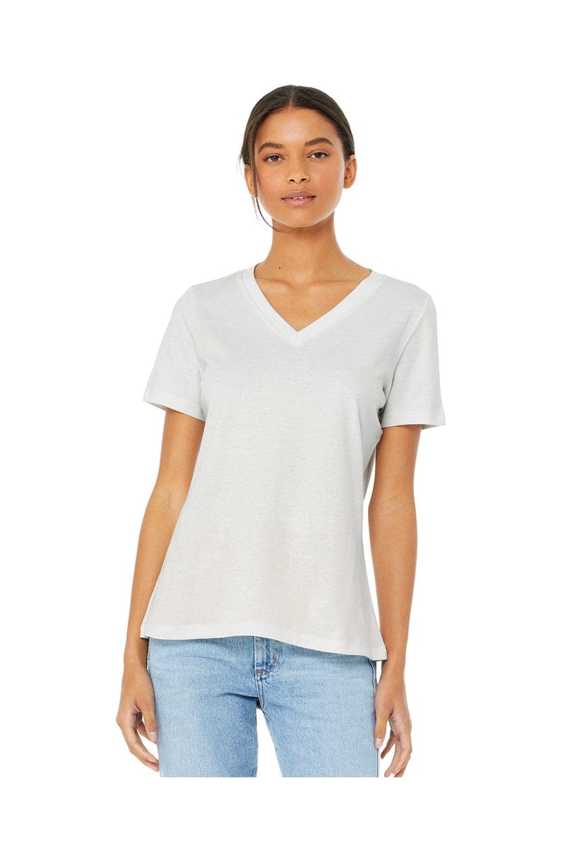 Bella Canvas T-Shirts S / Vintage White Bella+Canvas 6405: Ladies' Relaxed Jersey Short-Sleeve V-Neck T-Shirt