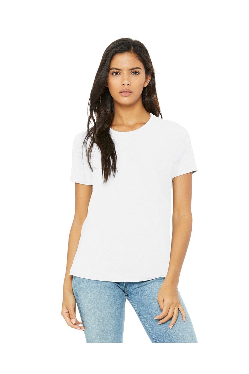 Bella Canvas T-Shirts S / White Bella+Canvas B6400: Ladies' Relaxed Jersey Short-Sleeve T-Shirt