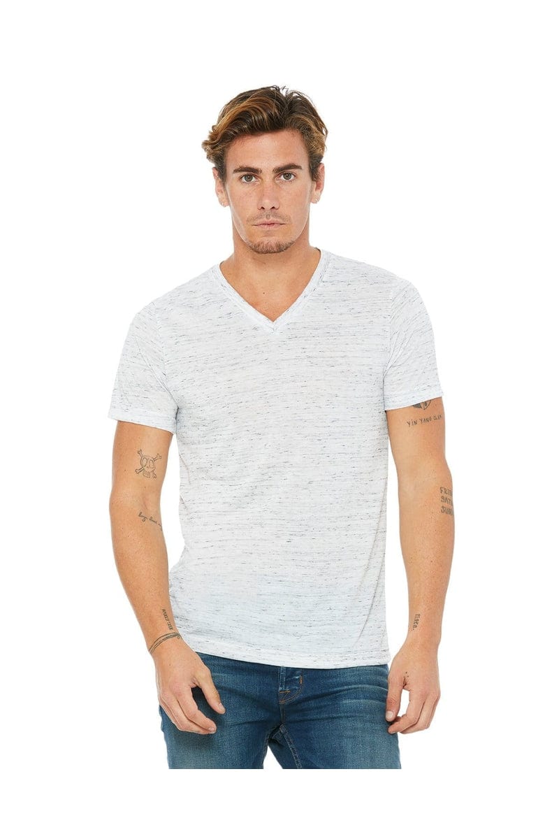 Bella Canvas T-Shirts S / White Marble Bella+Canvas 3005: Unisex Jersey Short-Sleeve V-Neck T‑Shirt