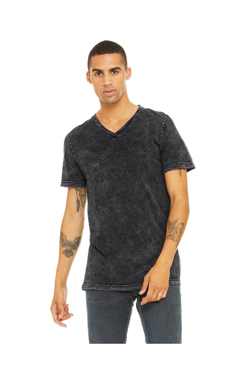 Bella Canvas T-Shirts XS / Blk Mineral Wash Bella+Canvas 3005: Unisex Jersey Short-Sleeve V-Neck T‑Shirt
