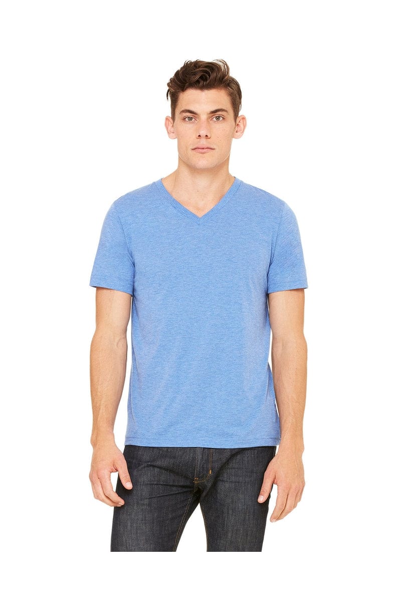 Bella Canvas T-Shirts XS / Blue Triblend Bella+Canvas 3415C: Unisex Triblend V-Neck T‑Shirt