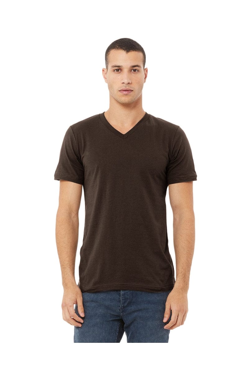 Bella Canvas T-Shirts XS / Brown Bella+Canvas 3005: Unisex Jersey Short-Sleeve V-Neck T‑Shirt