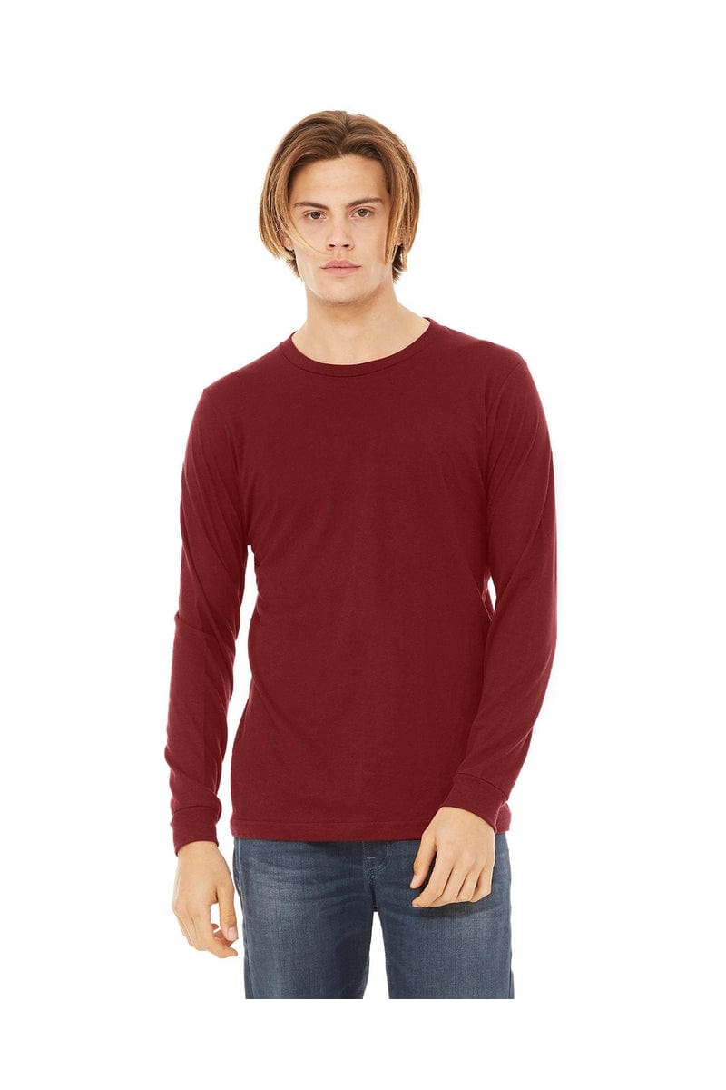 Bella Canvas T-Shirts XS / Cardinal Bella+Canvas 3501: Unisex Jersey Long-Sleeve T-Shirt