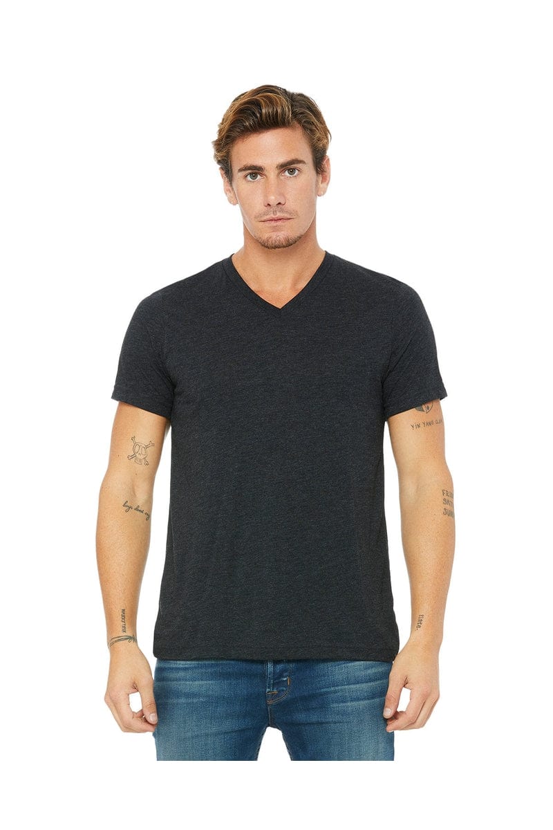 Bella Canvas T-Shirts XS / Char Blk Triblnd Bella+Canvas 3415C: Unisex Triblend  V-Neck T-Shirt