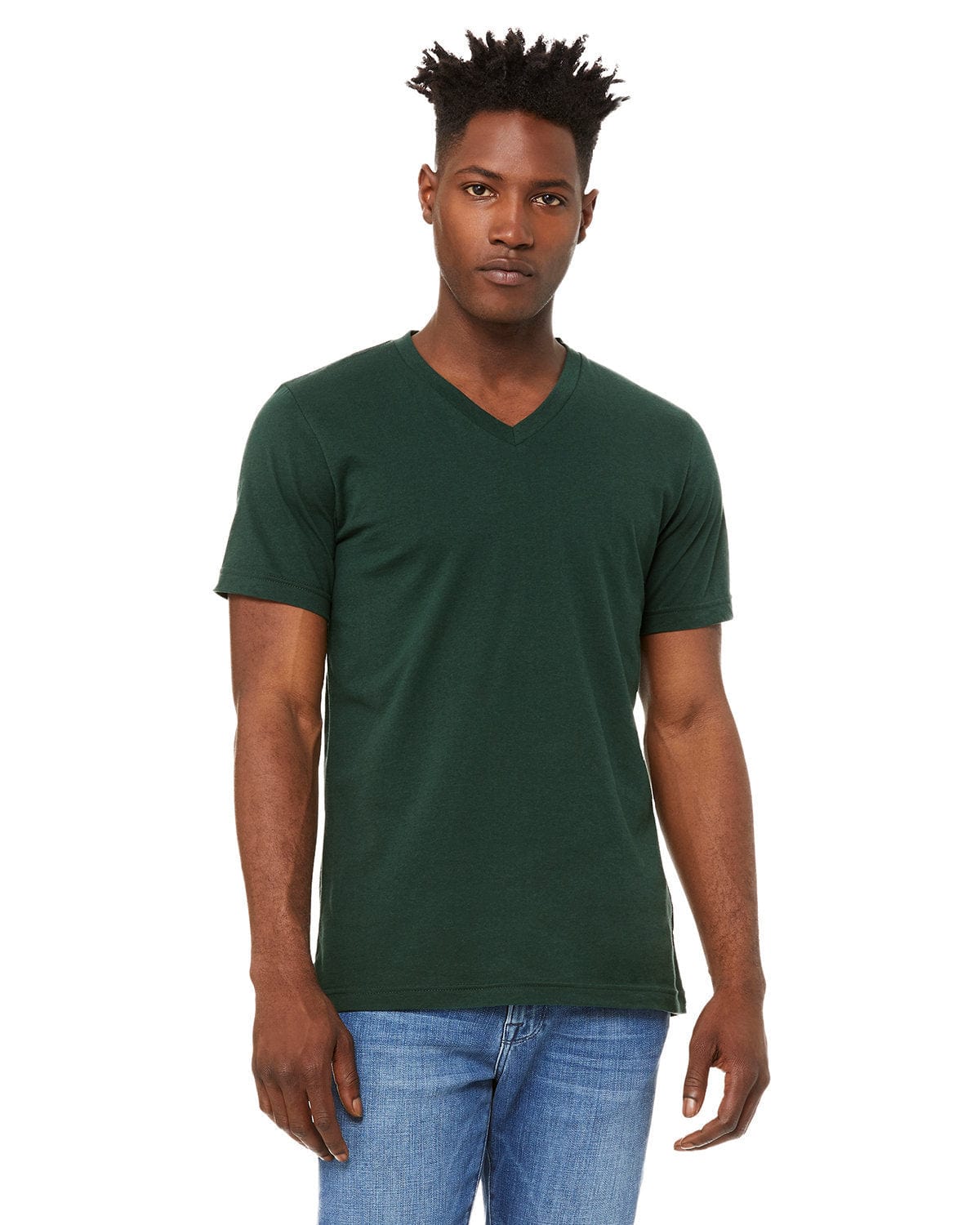 Bella Canvas T-Shirts XS / Forest Bella+Canvas 3005: Unisex Jersey Short-Sleeve V-Neck T‑Shirt