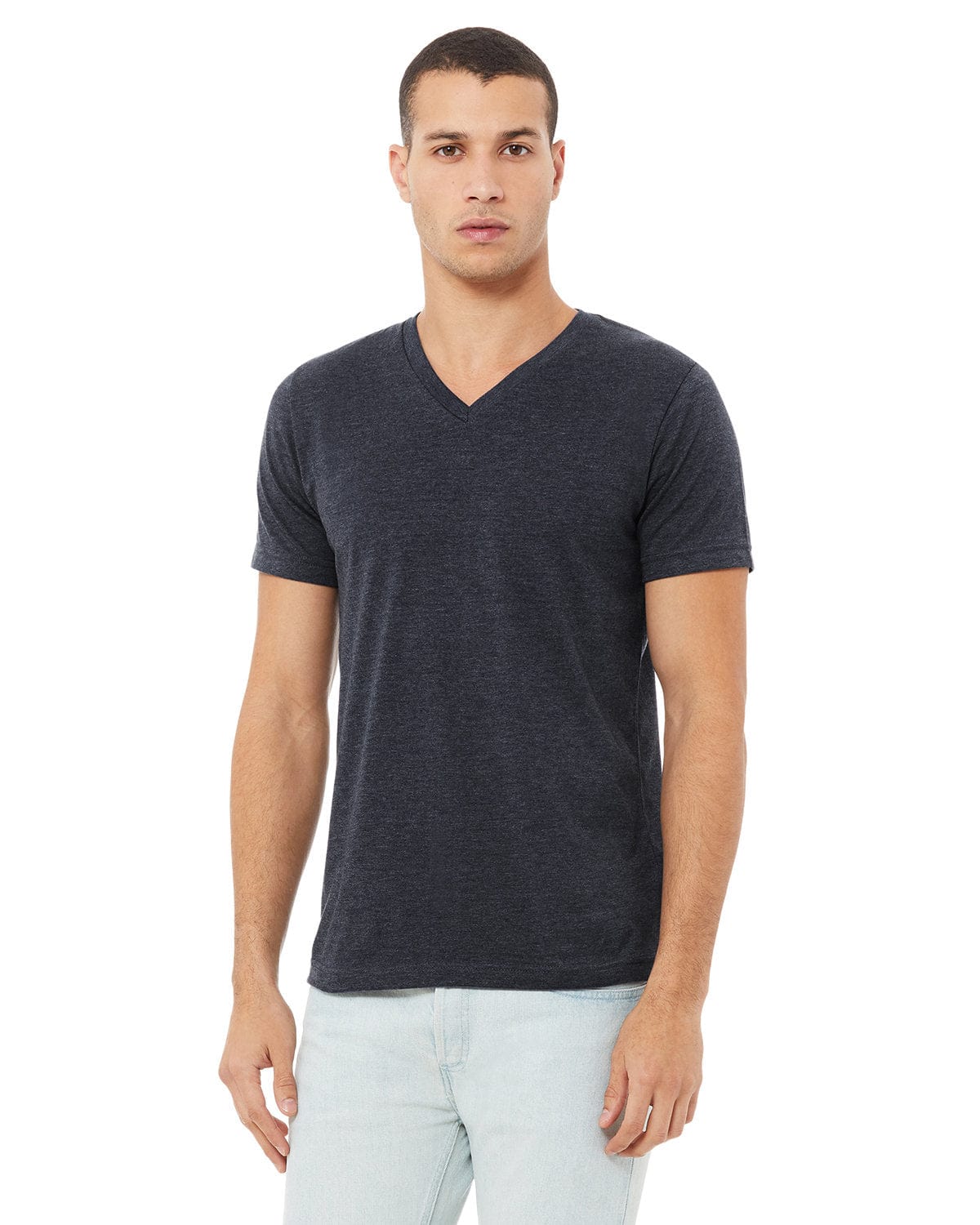 Bella Canvas T-Shirts XS / Heather Navy Bella+Canvas 3005CVC: Unisex CVC Jersey V-Neck T-Shirt