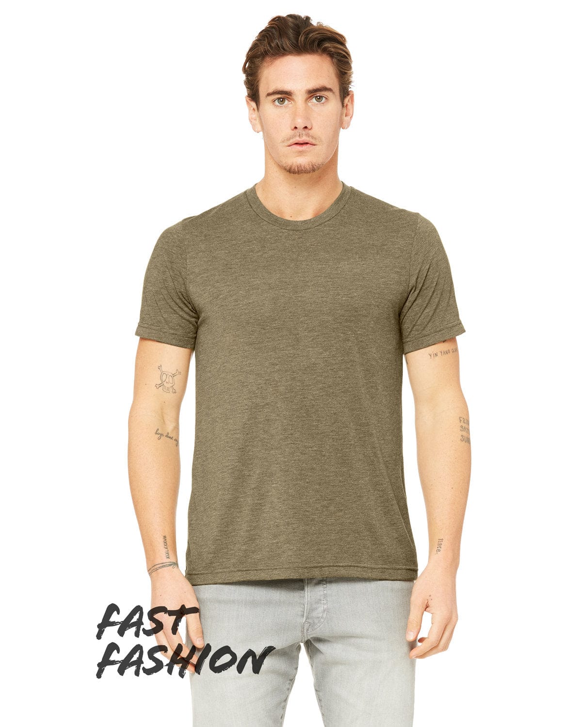 Bella Canvas T-Shirts XS / Heather Olive Bella+Canvas 3880C: Unisex Viscose Fashion T-Shirt