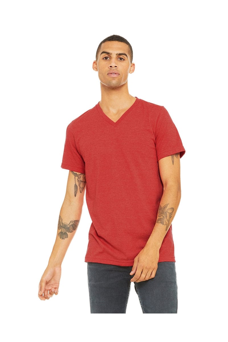 Bella Canvas T-Shirts XS / Heather Red Bella+Canvas 3005: Unisex Jersey Short-Sleeve V-Neck T‑Shirt