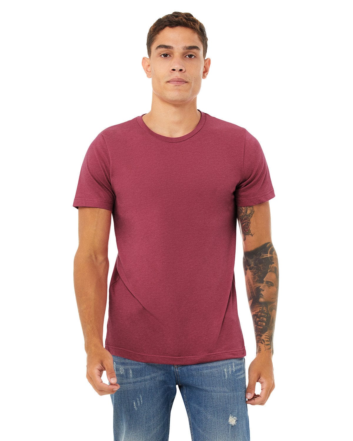 Bella Canvas T-Shirts XS / Hthr Raspberry Bella+Canvas 3001CVC: Unisex Heather CVC T-Shirt