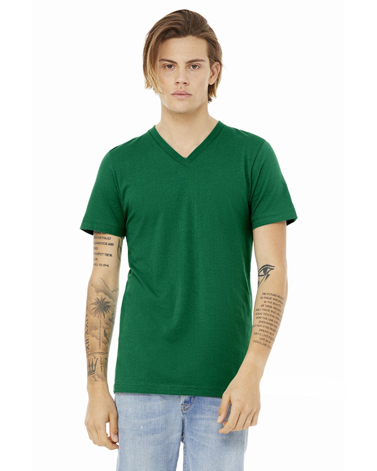 Bella Canvas T-Shirts XS / Kelly Bella+Canvas 3005: Unisex Jersey Short-Sleeve V-Neck T‑Shirt