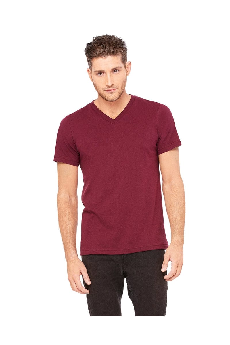 Bella Canvas T-Shirts XS / Maroon Bella+Canvas 3005: Unisex Jersey Short-Sleeve V-Neck T‑Shirt