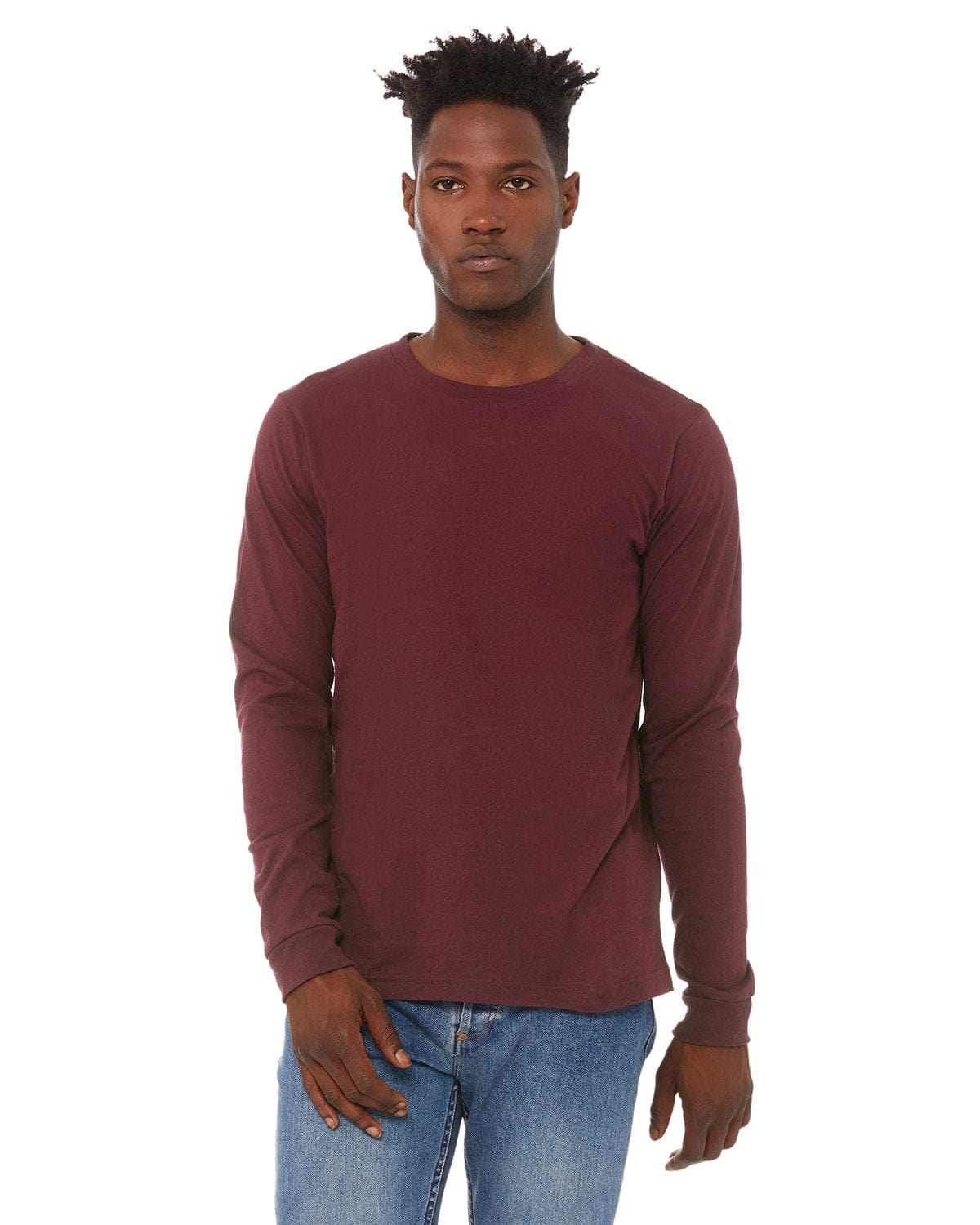 Bella Canvas T-Shirts XS / Maroon Bella+Canvas 3501: Unisex Jersey Long-Sleeve T-Shirt
