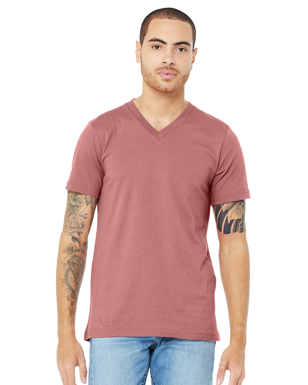 Bella Canvas T-Shirts XS / Mauve Bella+Canvas 3005: Unisex Jersey Short-Sleeve V-Neck T‑Shirt