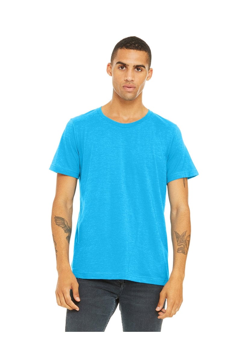 Bella Canvas T-Shirts XS / Neon Blue Bella+Canvas 3650:  Unisex Poly-Cotton Short-Sleeve T‑Shirt