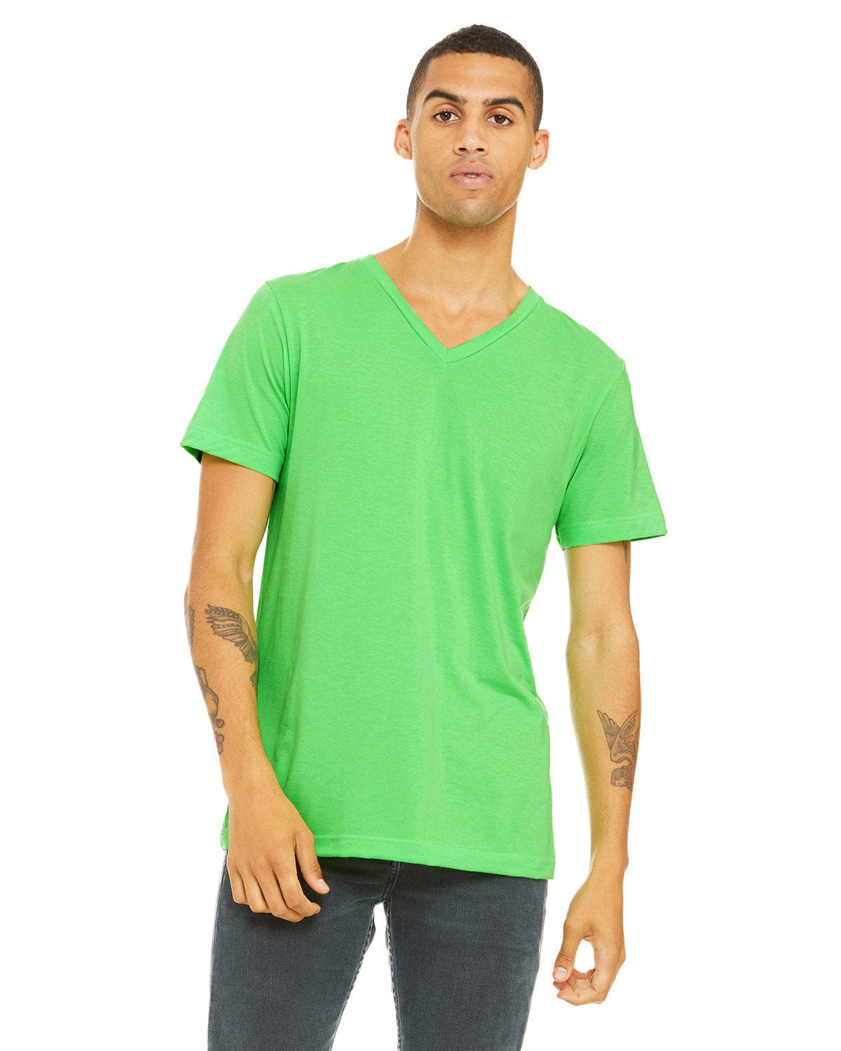 Bella Canvas T-Shirts XS / Neon Green Bella+Canvas 3005CVC: Unisex CVC Jersey V-Neck T-Shirt