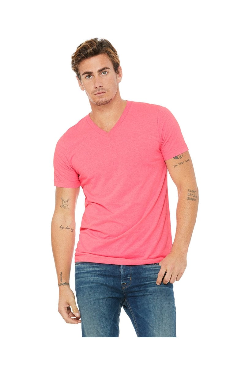 Bella Canvas T-Shirts XS / Neon Pink Bella+Canvas 3005: Unisex Jersey Short-Sleeve V-Neck T‑Shirt