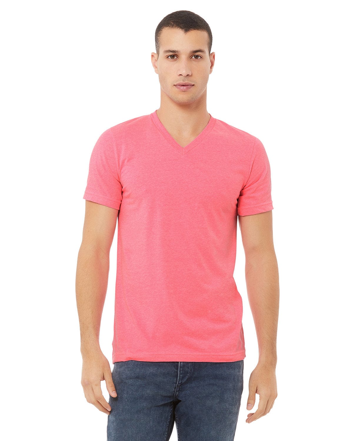 Bella Canvas T-Shirts XS / Neon Pink Bella+Canvas 3005CVC: Unisex CVC Jersey V-Neck T-Shirt