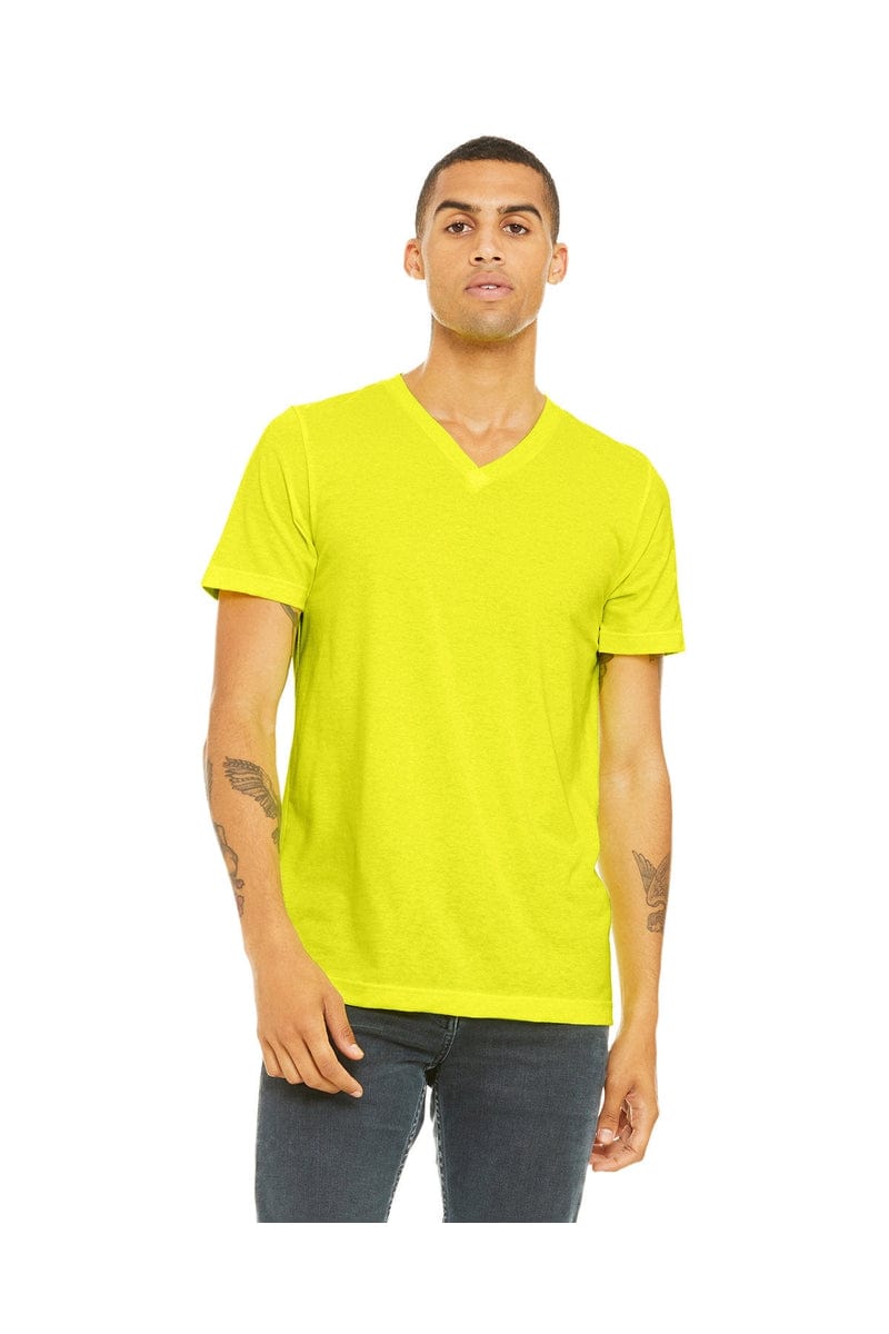 Bella Canvas T-Shirts XS / Neon Yellow Bella+Canvas 3005: Unisex Jersey Short-Sleeve V-Neck T‑Shirt
